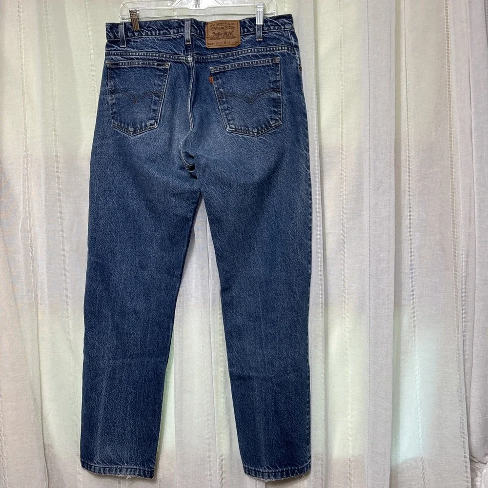 Vintage Levis 505 Jeans Mens 36x34 Blue Regular Straight Medium Wash Denim
